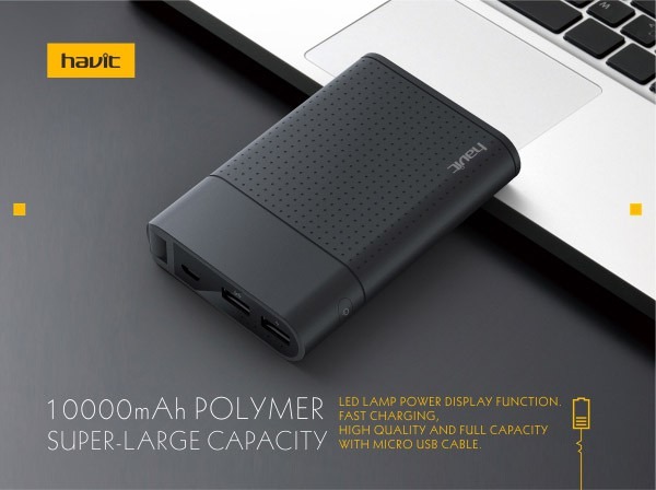 پاوربانک هویت مدل PB8001 ظرفیت 10000 میلی آمپر ساعت