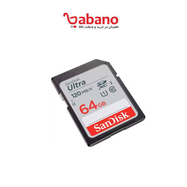 کارت حافظه SDXC سن دیسک مدل Ultra کلاس 10 استاندارد UHS-I سرعت 533X 120MBps ظرفیت 64 گیگابایت