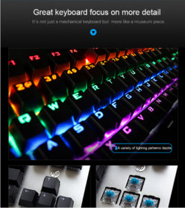 کیبورد گیمینگ با سیم HP GK400F RGB MECHANICAL GAMING KEYBOARD