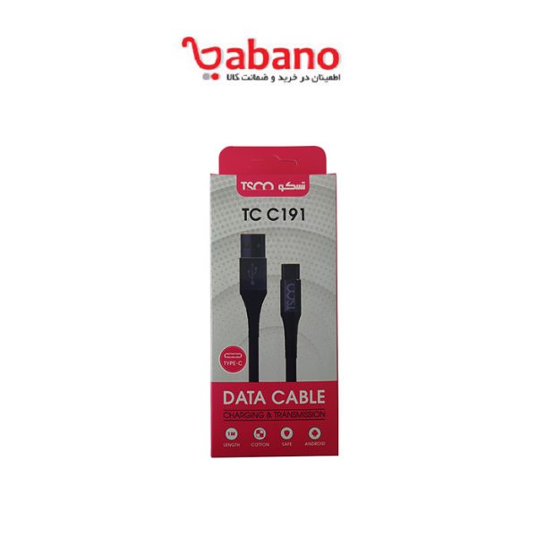 کابل تبدیل USB به Type-C تسکو مدل TC C191 طول 1 متر